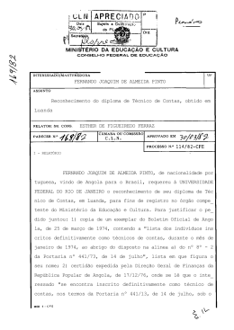 FERNANDO JOAQUIM DE ALMEIDA PINTO, de nacionalidade por
