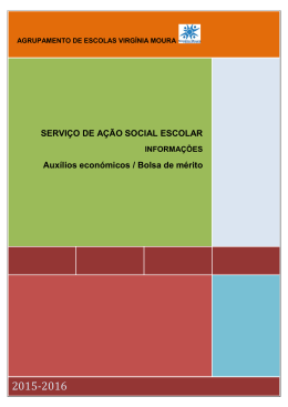 Informa&ccedil;&atilde;o - A&ccedil;&atilde;o Social escolar - Agrupamento de Escolas Virg&iacute;nia