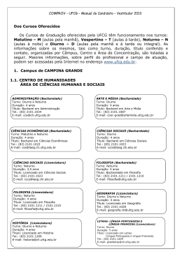 Dos Cursos Oferecidos Os Cursos de Gradua&ccedil;&atilde;o