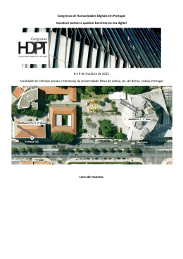 Congresso de Humanidades Digitais em Portugal