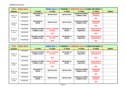 TURMA 2014-2 - 1º PERÍODO 2º SEMESTRE 2014 # TURNO