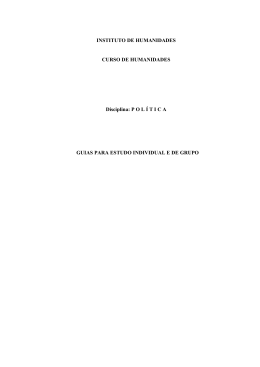 INSTITUTO DE HUMANIDADES CURSO DE HUMANIDADES