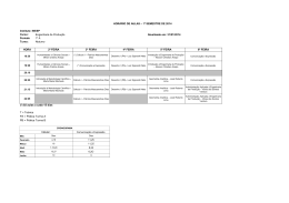 INESP - Hor&aacute;rio de aulas 1&ordm; 2014 - 01