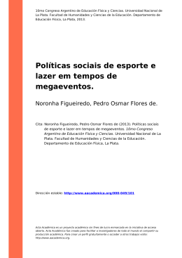Pol&iacute;ticas sociais de esporte e lazer em tempos de