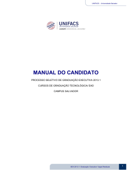 MANUAL DO CANDIDATO - Graduação Profissional