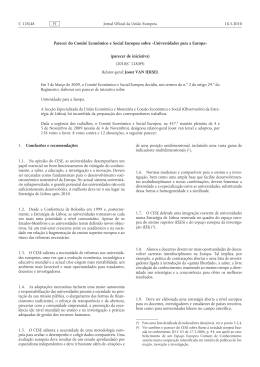 Parecer do Comité Económico e Social Europeu sobre