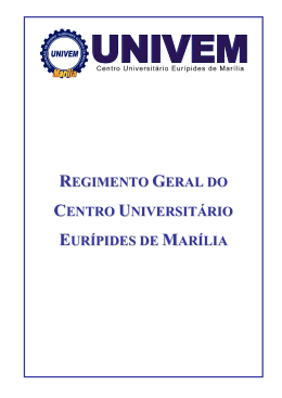 regimento geral do centro universitário eurípides de marília