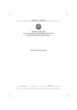 Revista Parahyba Judici&aacute;ria - Justi&ccedil;a Federal na Para&iacute;ba