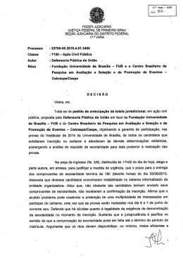 PODER JUDICIÁRIO JUSTIÇA FEDERAL DE