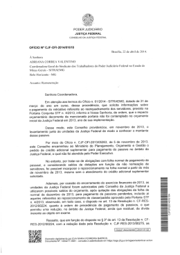 PODER JUDICIÁRIO JUSTIÇA FEDERAL coNsELHo DA