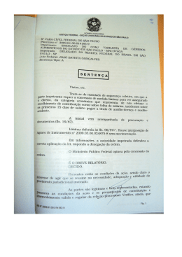 PODER JUDICIÁRIO JUSTIÇA FEDERAL - SEÇÃO