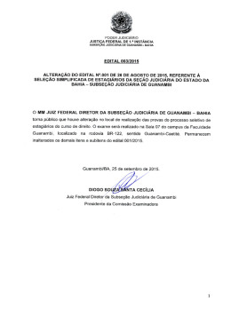 PODER JUDICIÁRIO JUSTIÇA FEDERAL DE 1.a INSTÂNCIA