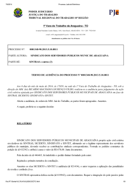 PODER JUDICI&Aacute;RIO JUSTI&Ccedil;A DO TRABALHO TRIBUNAL