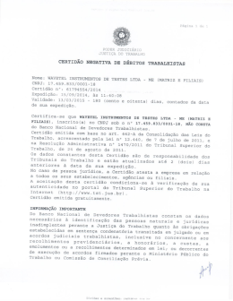 poder judici&aacute;rio justi&ccedil;a 00 trabalho certid&atilde;o negativa de d&eacute;bitos