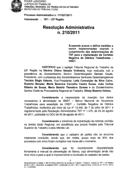PODER JUDICIÁRIO JUSTIÇA Do TRABALHO