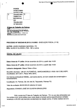 PODER JUDICIÁRIO JUSTIÇA DO