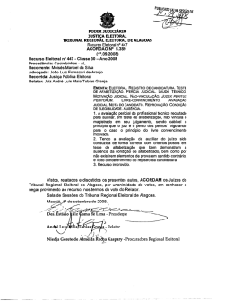 PODER JUDICIÁRIO JUSTIÇA ELEITORAL TRIBUNAL REGIONAL