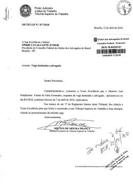 Poder Judiciário Justiça do Trabalho Tribunal Superior do Trabalho