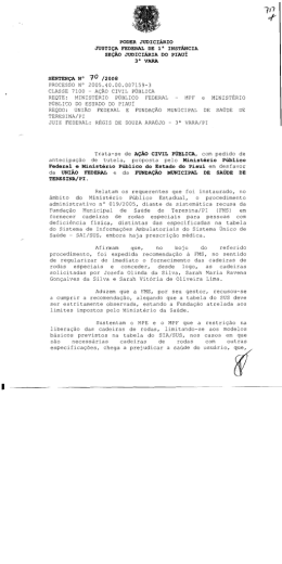 PODER JUDICIÁRIO JUSTIÇA FEDERAL DE 1a INSTÂNCIA