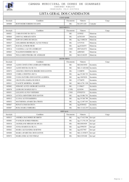 Listagem de Inscritos por Cargo