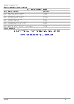 RESULTADO INDIVIDUAL NO SITE www.tecnocon