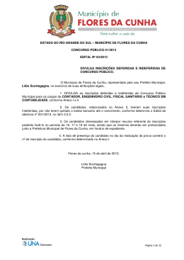 ESTADO DO RIO GRANDE DO SUL &ndash; MUNIC&Iacute;PIO DE FLORES DA