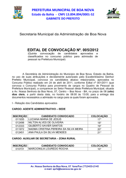 Quinta convoca&ccedil;&atilde;o