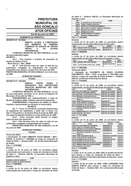 PREFEITURA MUNICIPAL DE S&Atilde;O GON&Ccedil;ALO ATOS OFICIAIS