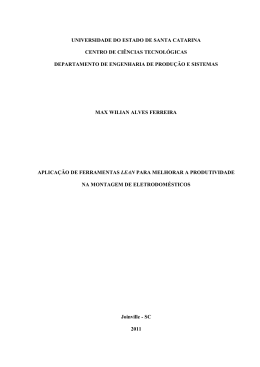 Aplica&ccedil;&atilde;o de ferramentas lean para melhorar a produtividade na