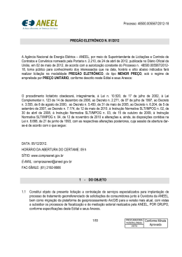 Edital do Preg&atilde;o Eletr&ocirc;nico n. 81/2012
