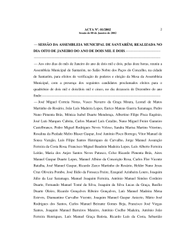 Acta Sess&atilde;o 2002-01-08 - C&acirc;mara Municipal de Santar&eacute;m