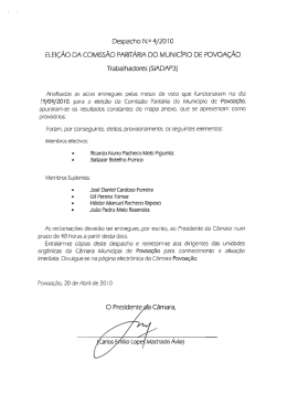 Despacho Nº4/2010 Eleição da Comissão Paritária