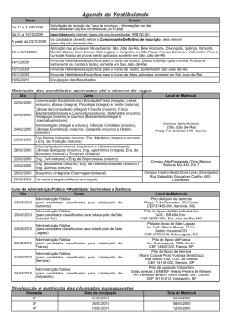 Agenda do Candidato