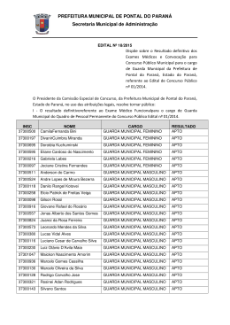 Ed 018/2015 - Pontal do Paran&aacute;