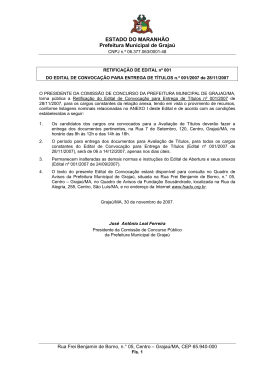 ESTADO DO MARANH&Atilde;O Prefeitura Municipal de Graja&uacute;