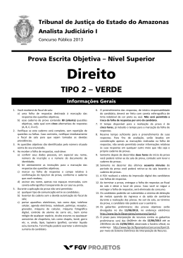 Analista Judici&aacute;rio I - Direito - Tipo 2