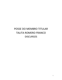 Discursos da Cerim&ocirc;nia de Posse