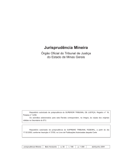 Jurisprudência Mineira - Tribunal de Justiça de Minas Gerais