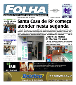 Edi&ccedil;&atilde;o: 1596 De - Folha Ribeir&atilde;o Pires