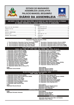 Di&aacute;rio n&ordm; 034 24/03/2009 - Assembleia Legislativa do Estado do