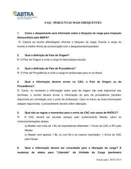 FAQ - PERGUNTAS MAIS FREQUENTES