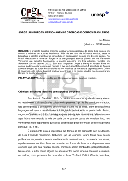 Jorge Lu&iacute;s Borges: personagem de cr&ocirc;nicas e contos