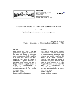 jorge luis borges: a linguagem como experi&ecirc;ncia est&eacute;tica