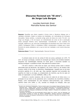 Discurso ficcional em &ldquo;El otro&rdquo;, de Jorge Luis Borges