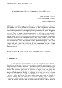 1 A FAMIGERADA VIOL&Ecirc;NCIA EM BORGES E GUIMAR&Atilde;ES ROSA