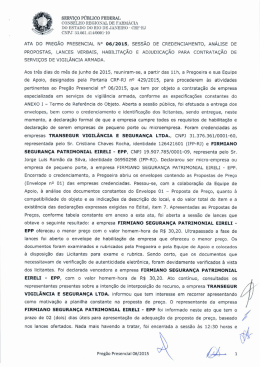 Ata do Pregão Presencial nº 06/2015 – Repetição - CRF-RJ