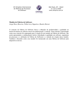 Modelo de F&aacute;brica de Software Jorge Risco Becerra, F&aacute;bio Levy