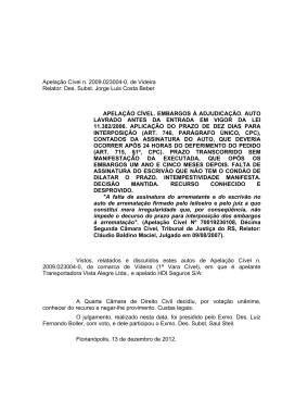 Apela&ccedil;&atilde;o C&iacute;vel n. 2009.023004-0, de Videira Relator: Des. Subst