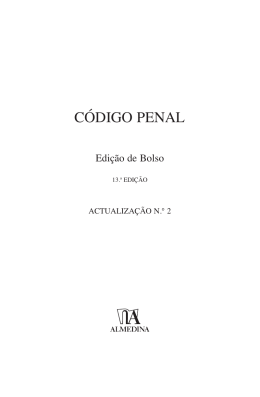 CÓDIGO PENAL - Livraria Almedina