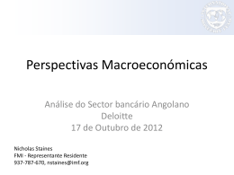 Perspectivas Macroeconómicas Análise do Sector bancário